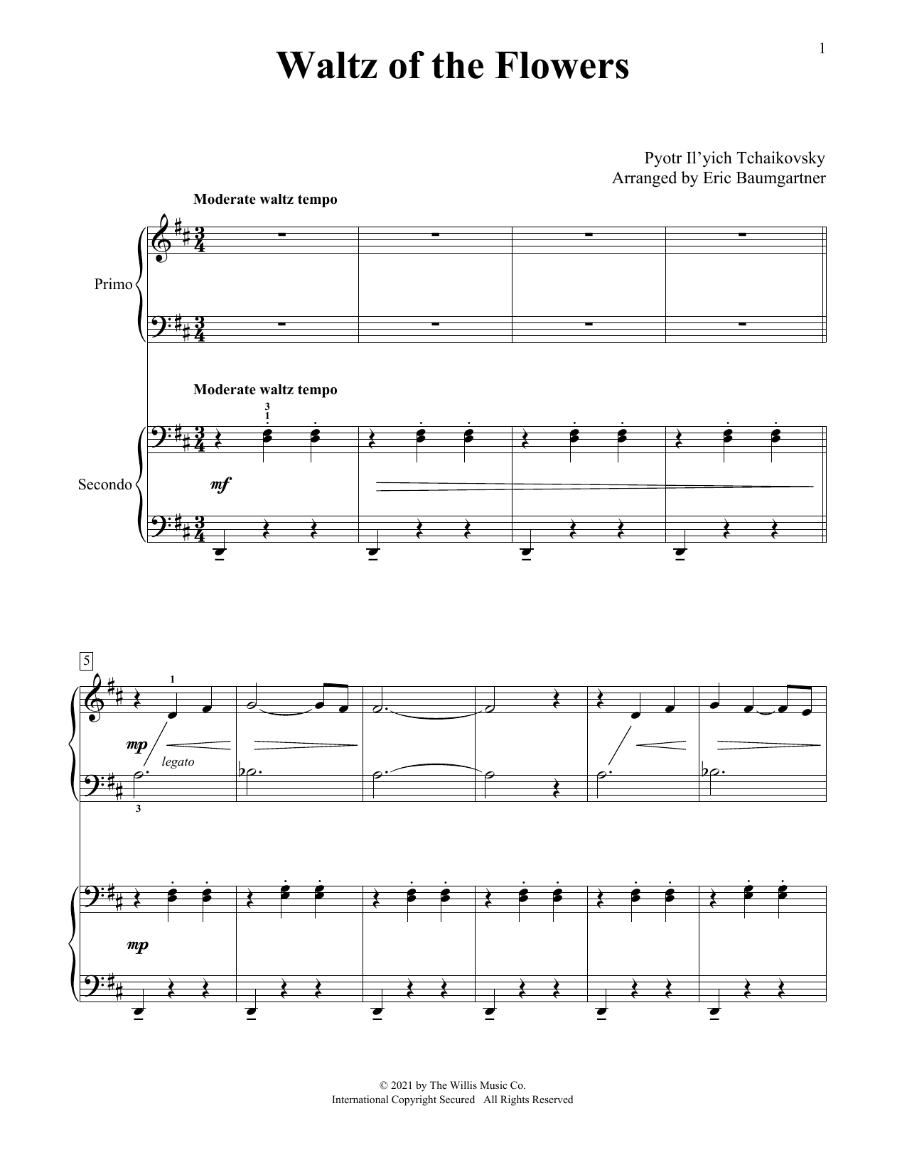 Pyotr Il'yich Tchaikovsky Waltz Of The Flowers (from The Nutcracker) (arr. Eric Baumgartner) Sheet Music