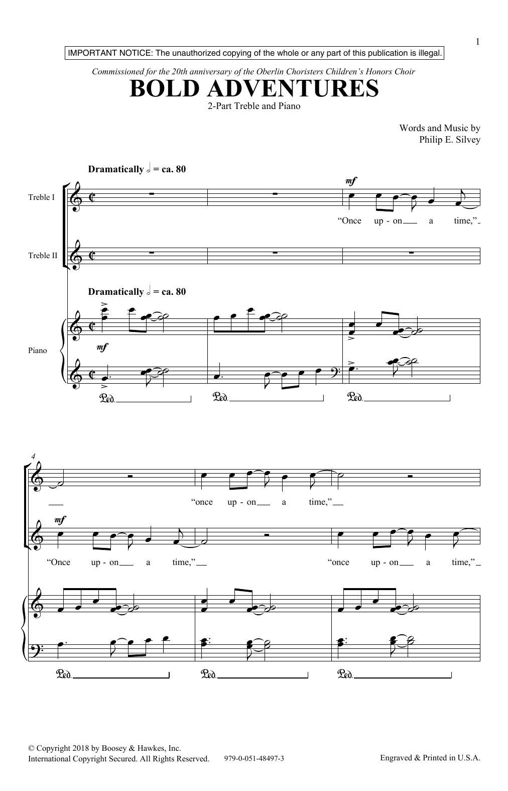 Philip E. Silvey Bold Adventures Sheet Music