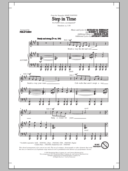 Philip Kern Step In Time Sheet Music