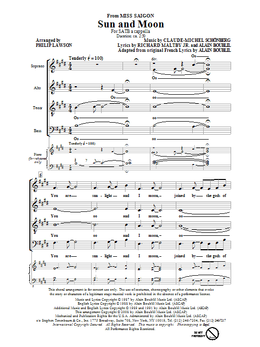 Philip Lawson Sun And Moon Sheet Music