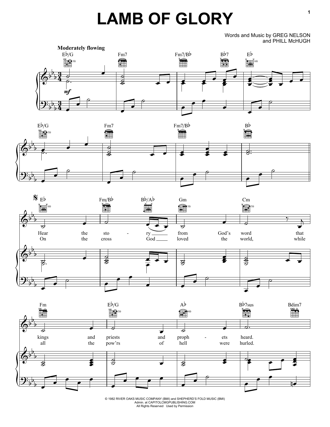 Phill McHugh Lamb Of Glory Sheet Music