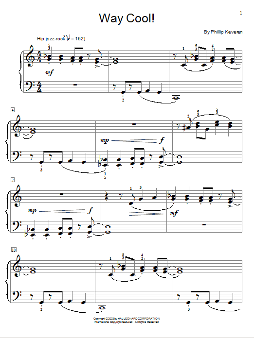 Phillip Keveren Way Cool! Sheet Music