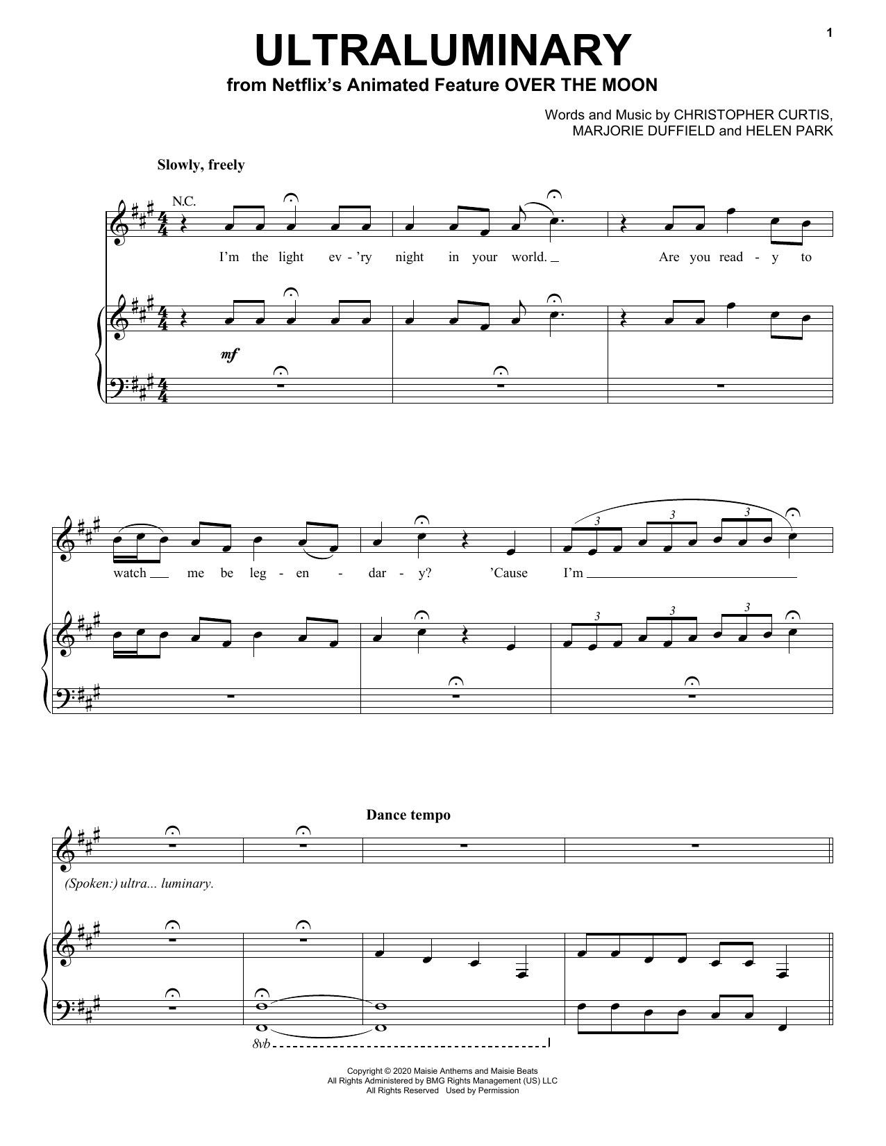 Phillipa Soo Ultraluminary (from Over The Moon) Sheet Music