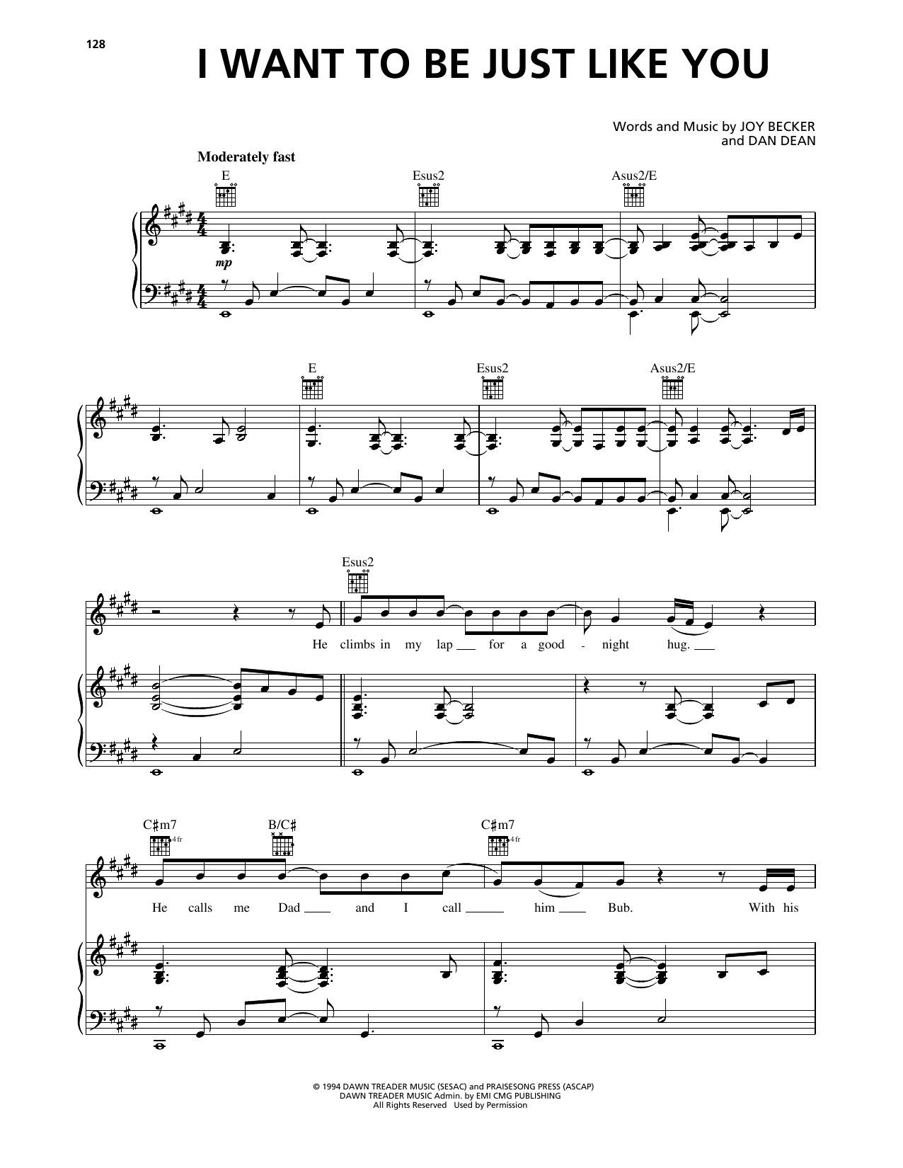 Phillips, Craig & Dean I Want To Be Just Like You Sheet Music