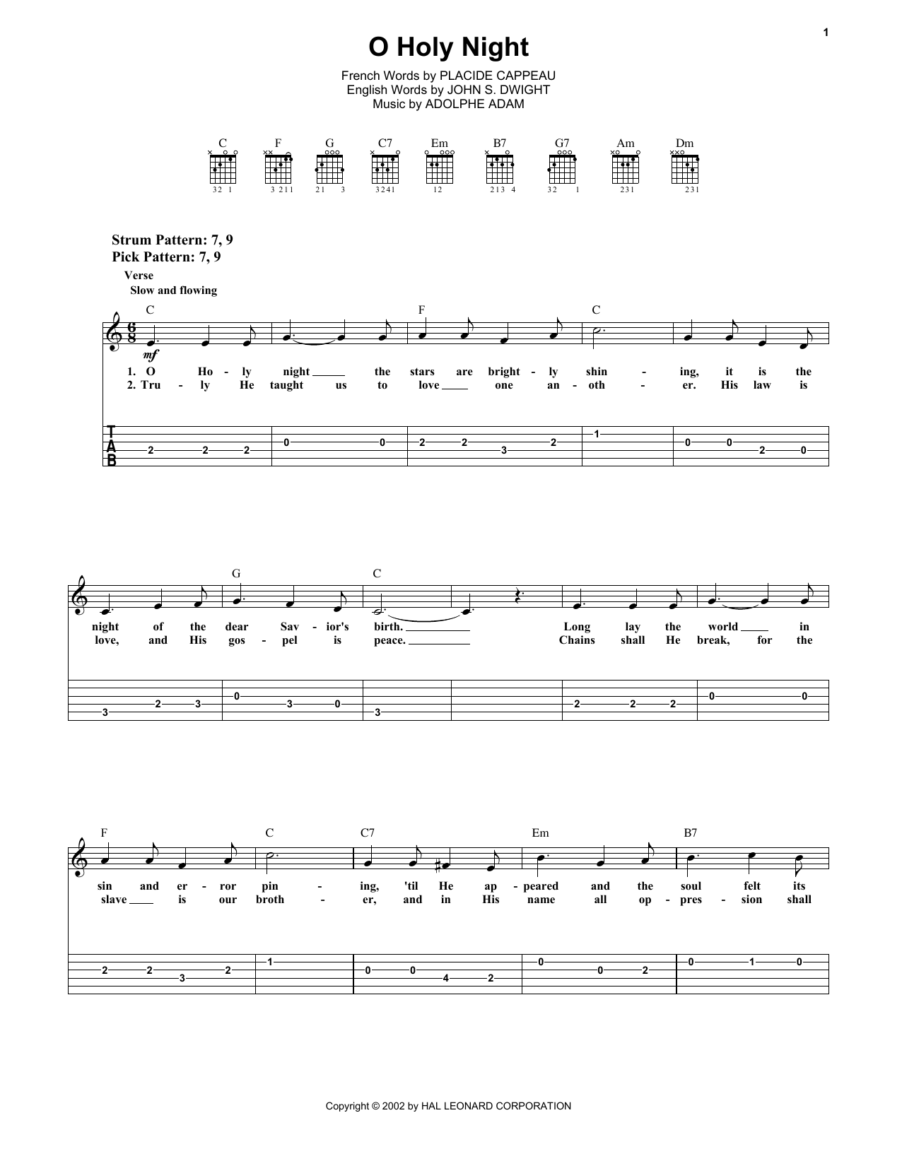 Placide Cappeau (French) O Holy Night Sheet Music