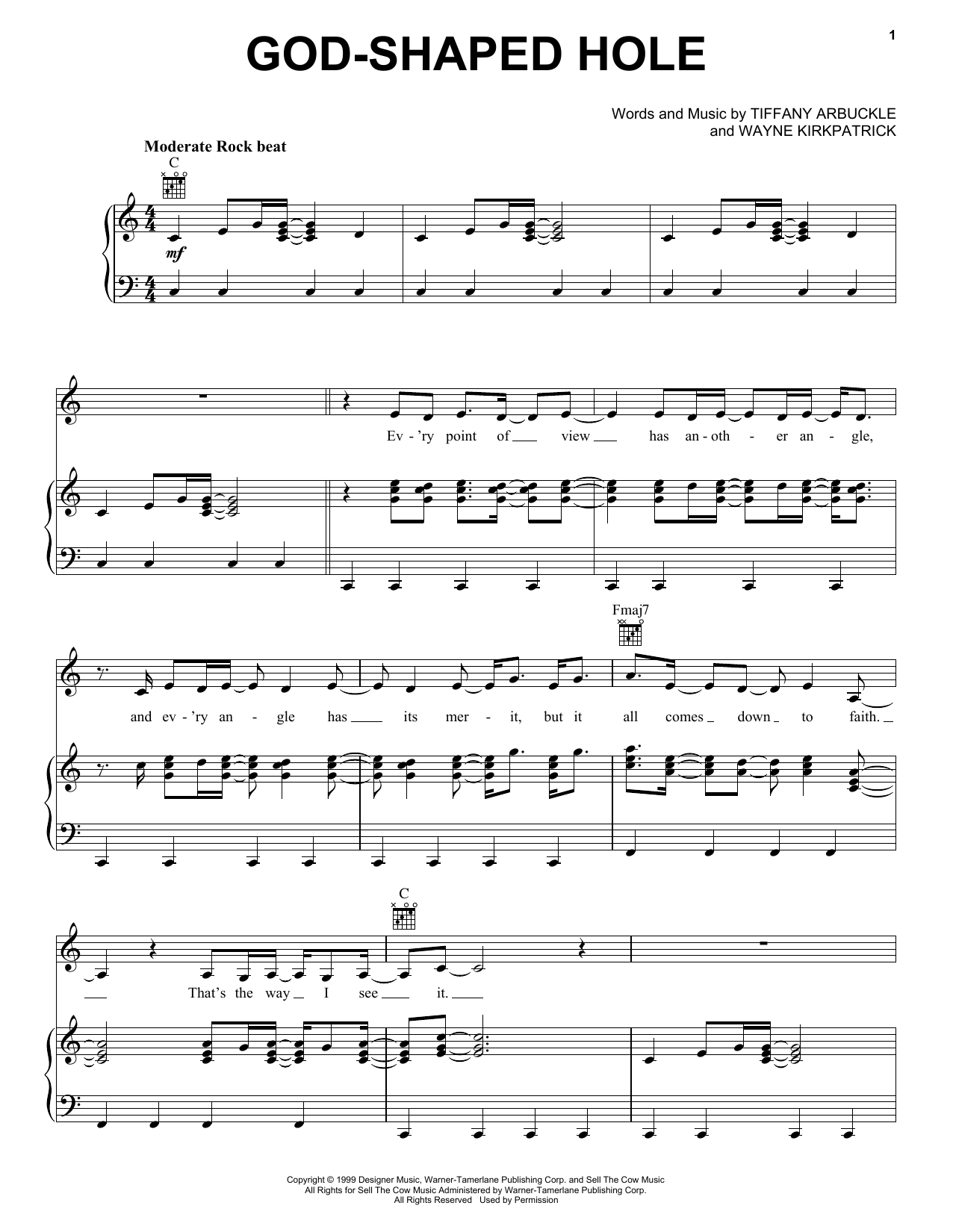 Plumb God-Shaped Hole Sheet Music