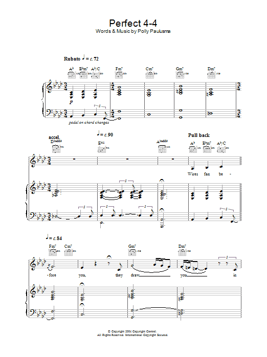 Polly Paulusma Perfect 4-4 Sheet Music