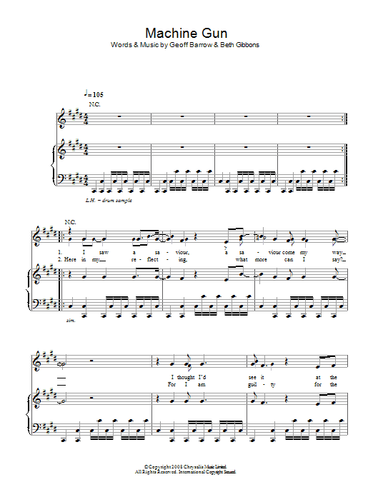 Portishead Machine Gun Sheet Music