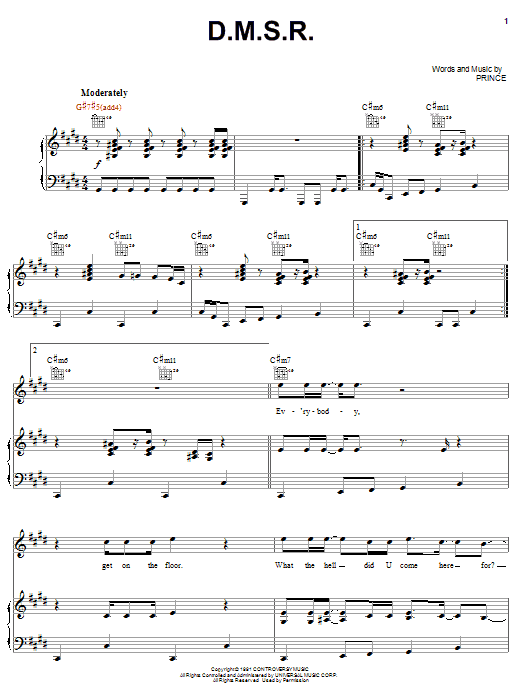 Prince D.M.S.R. Sheet Music