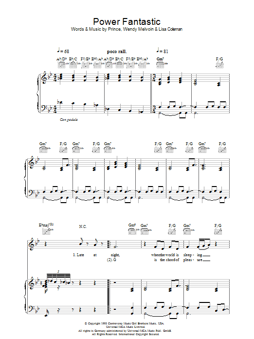 Prince Power Fantastic Sheet Music