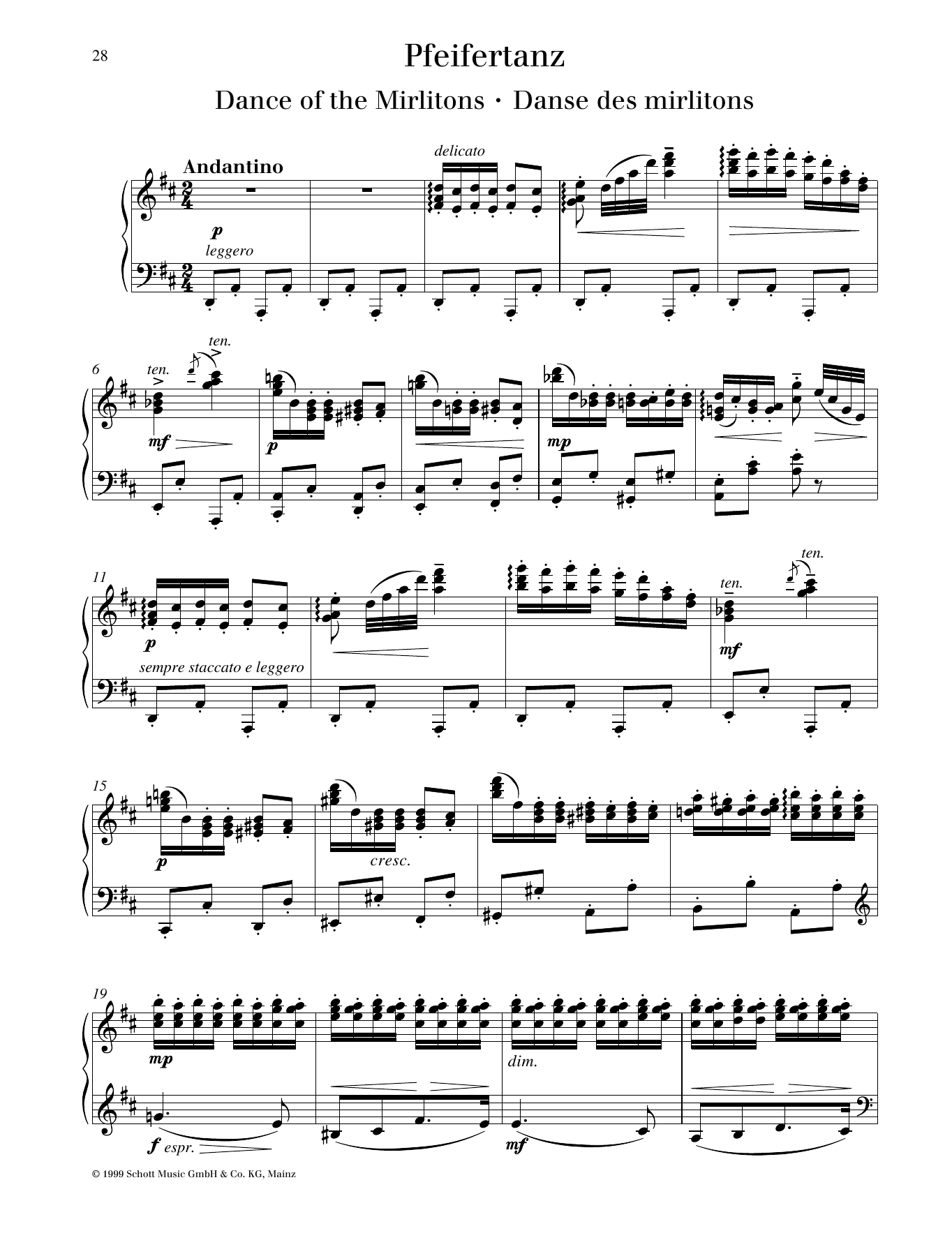 Pyotr Il'yich Tchaikovsky Dance Of The Mirlitons Sheet Music