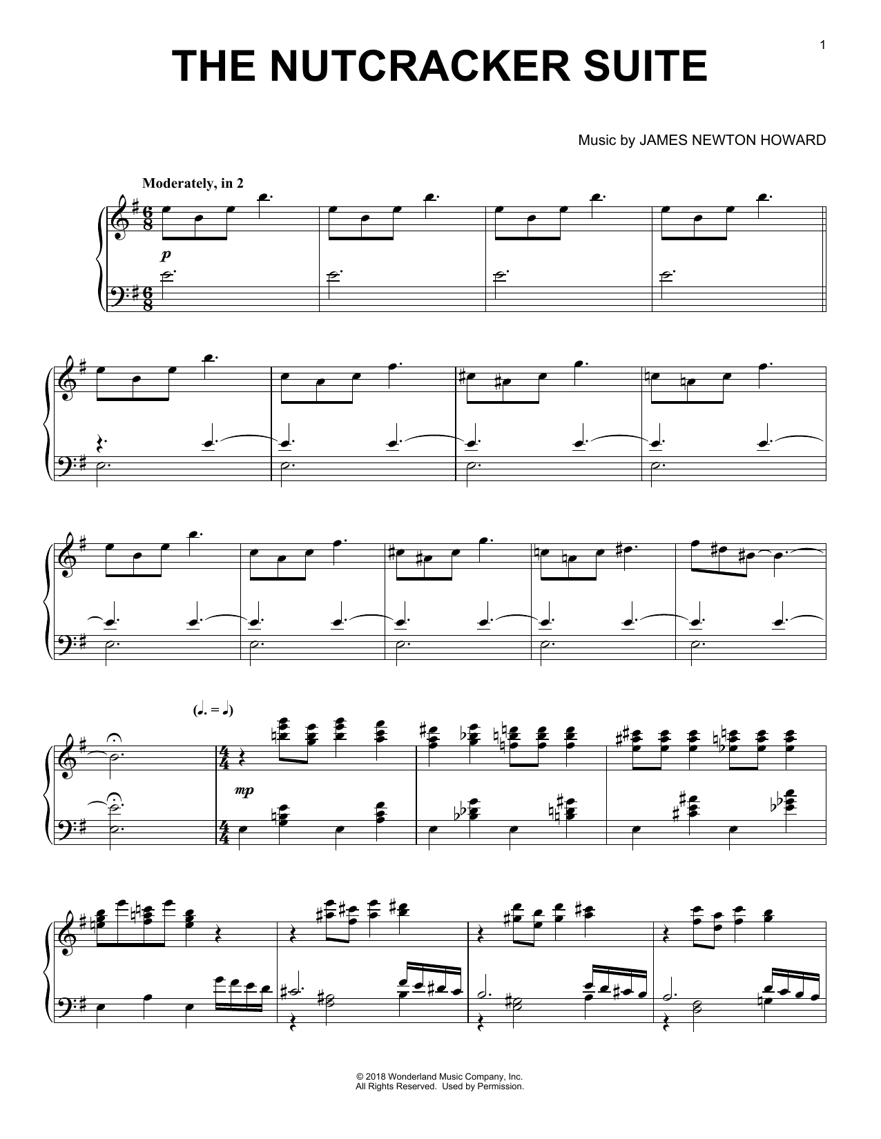Pyotr Ilyich Tchaikovsky The Nutcracker Suite (from The Nutcracker and The Four Realms) Sheet Music