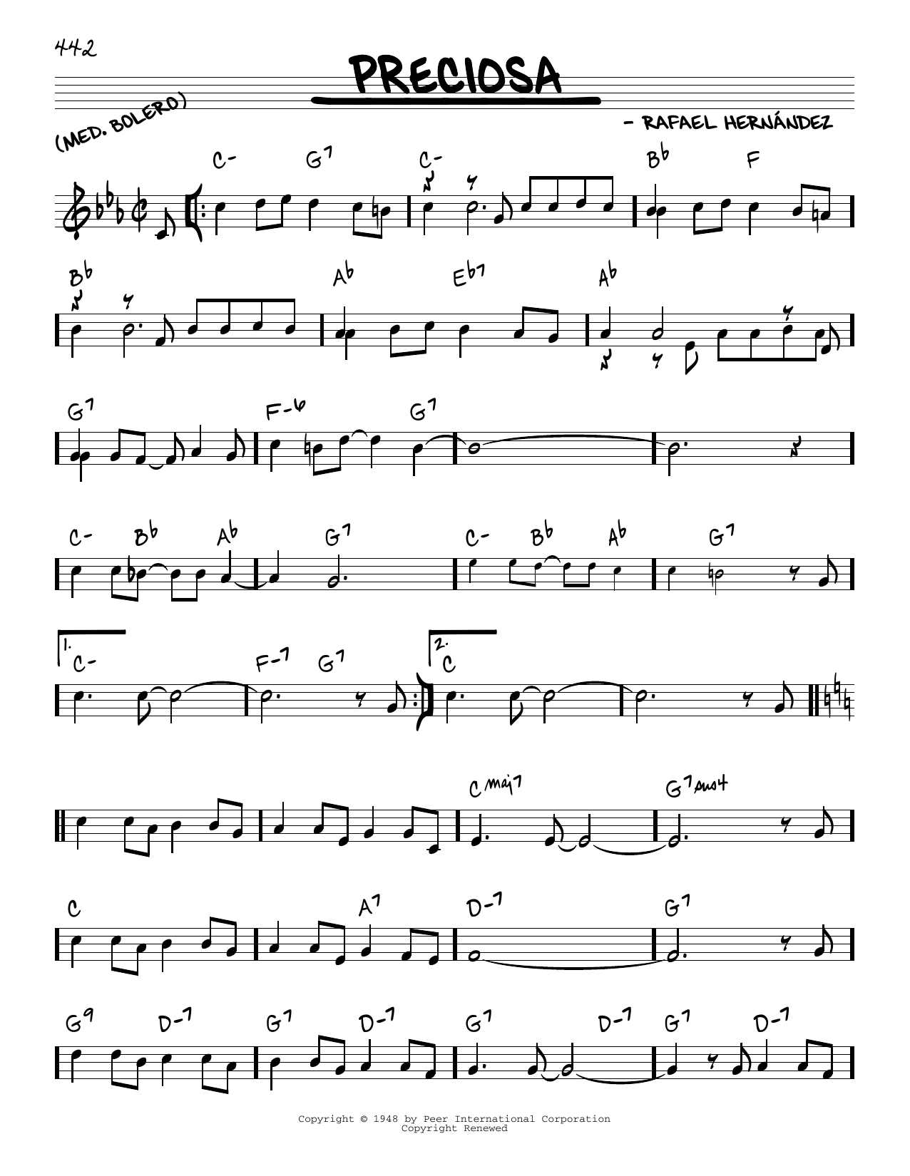 Rafael Hernandez Preciosa Sheet Music