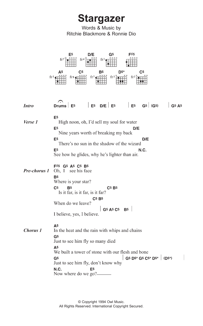 Rainbow Stargazer Sheet Music