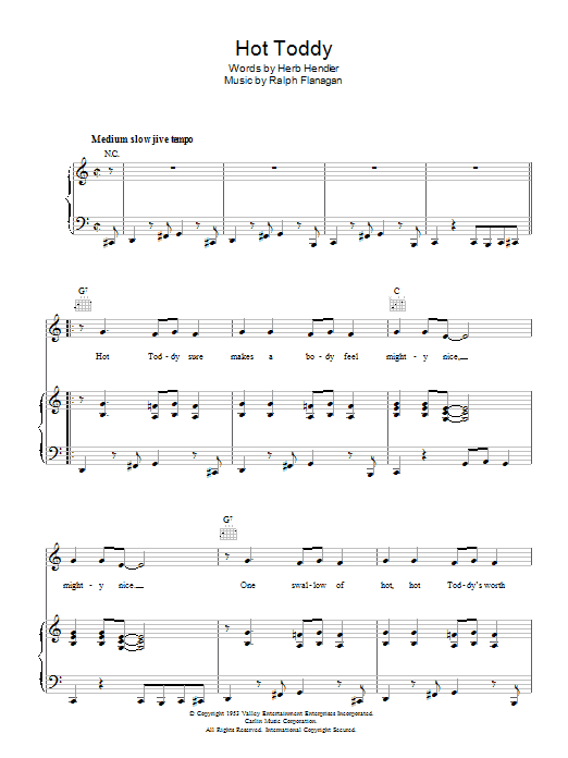 Ralph Flanagan Hot Toddy Sheet Music