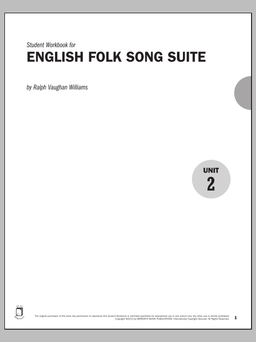 Ralph Vaughan Williams Guides to Band Masterworks, Vol. 3 - Student Workbook - English Folk Song Suite Sheet Music