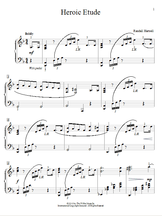 Randall Hartsell Heroic Etude Sheet Music