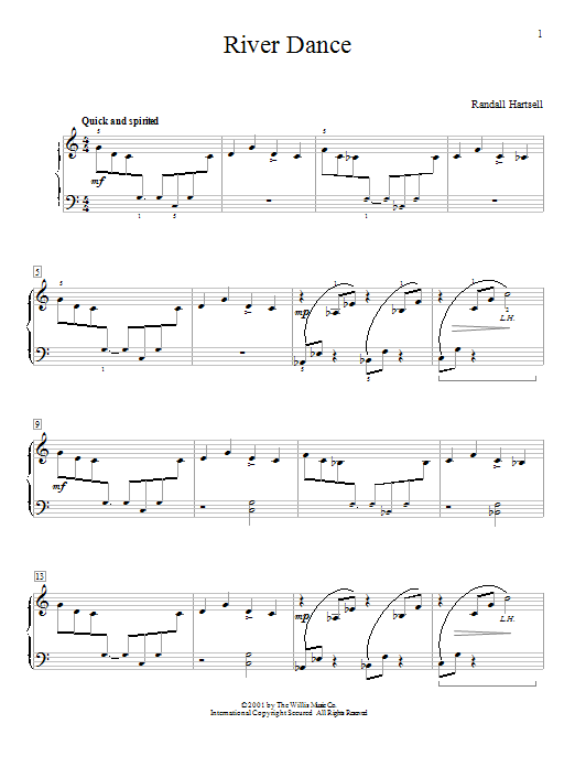 Randall Hartsell River Dance Sheet Music