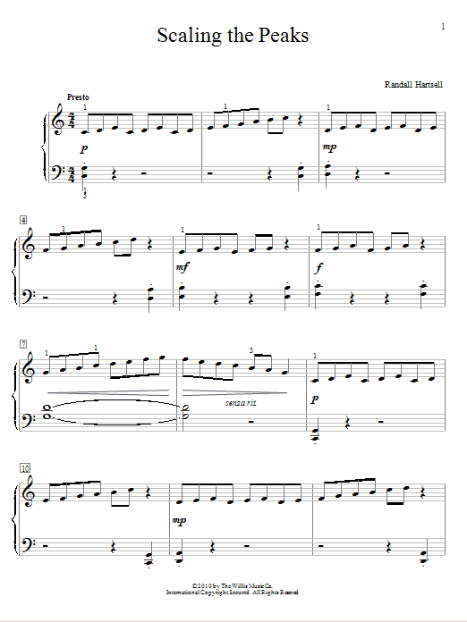 Randall Hartsell Scaling The Peaks Sheet Music