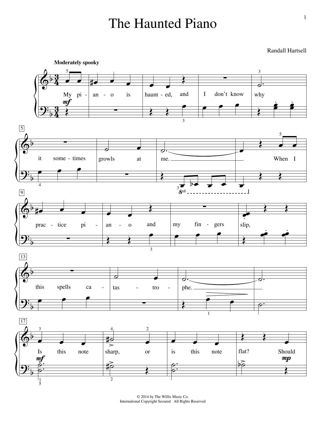 Randall Hartsell The Haunted Piano Sheet Music