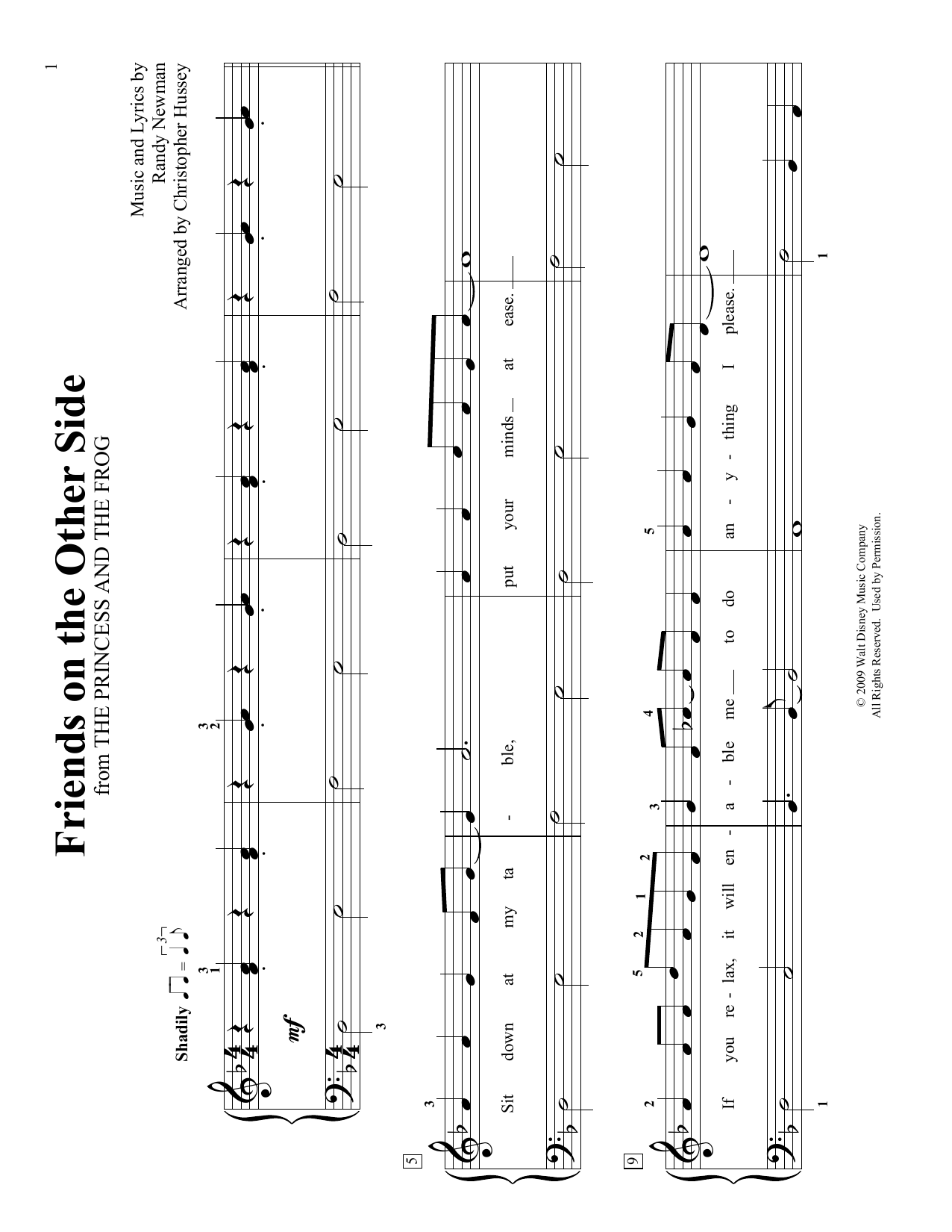 Randy Newman Friends On The Other Side (arr. Christopher Hussey) Sheet Music