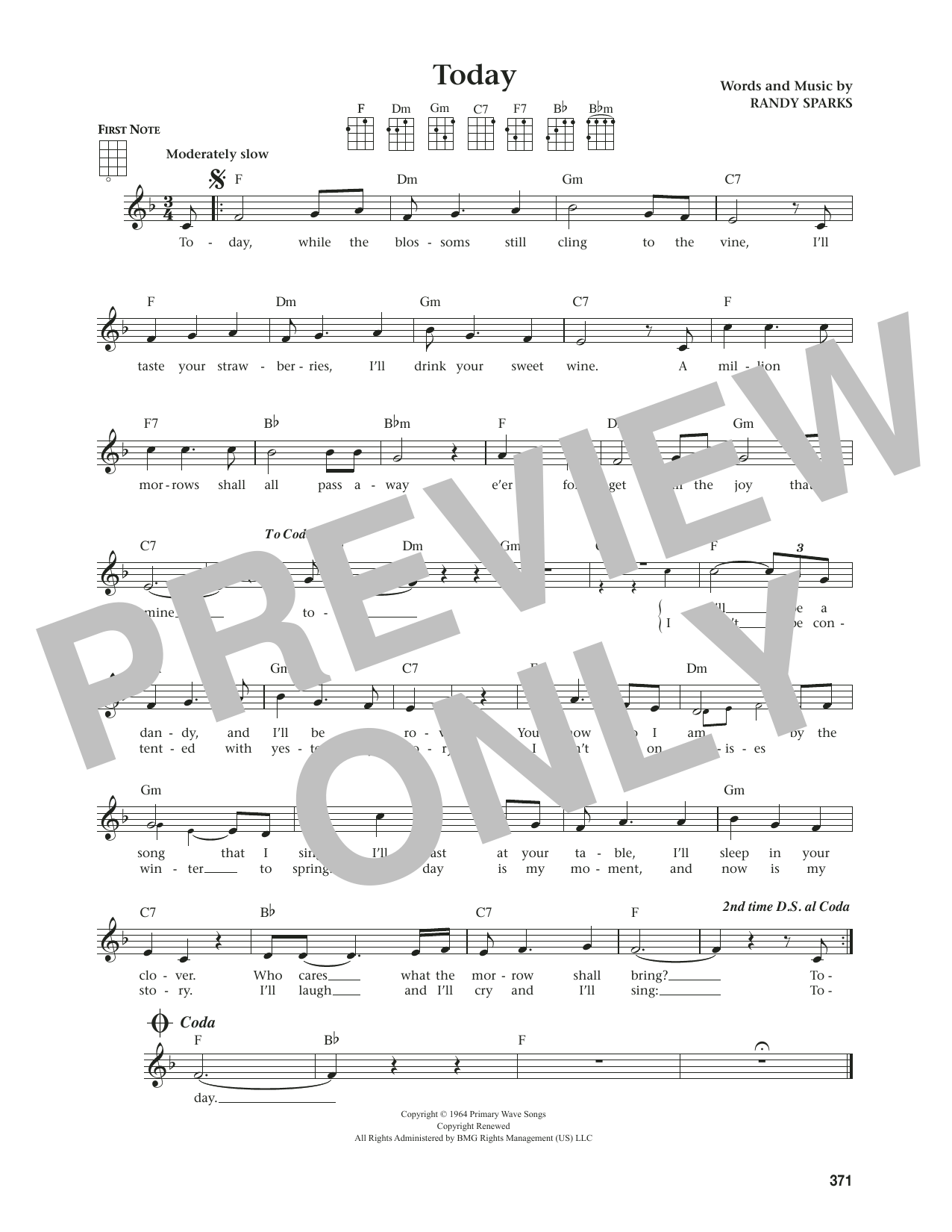 Randy Sparks Today (from The Daily Ukulele) (arr. Jim Beloff) Sheet Music