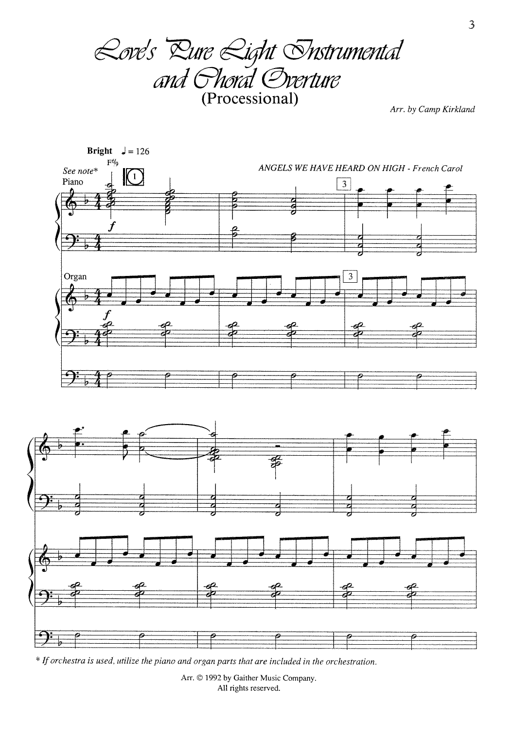 Randy Vader and Jay Rouse Love's Pure Light (arr. Camp Kirkland) Sheet Music