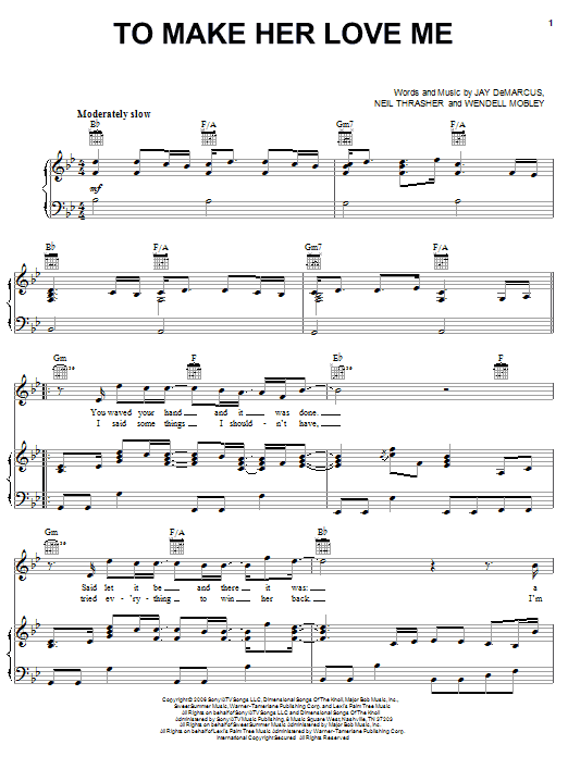 Rascal Flatts To Make Her Love Me Sheet Music