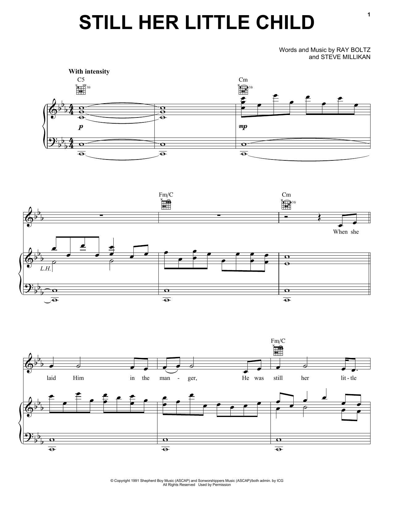 Ray Boltz Still Her Little Child Sheet Music