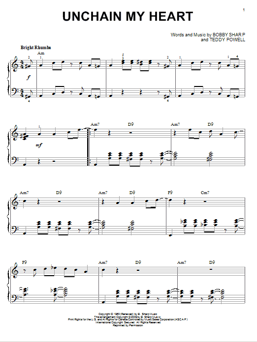 Ray Charles Unchain My Heart (arr. Brent Edstrom) Sheet Music