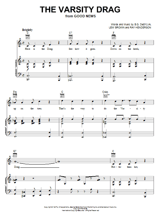 Ray Henderson The Varsity Drag Sheet Music