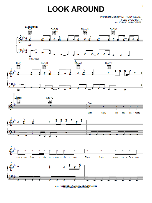 Red Hot Chili Peppers Look Around Sheet Music
