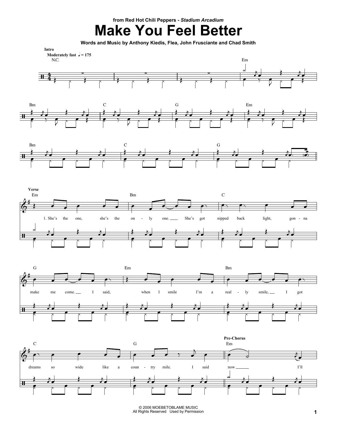 Red Hot Chili Peppers Make You Feel Better Sheet Music