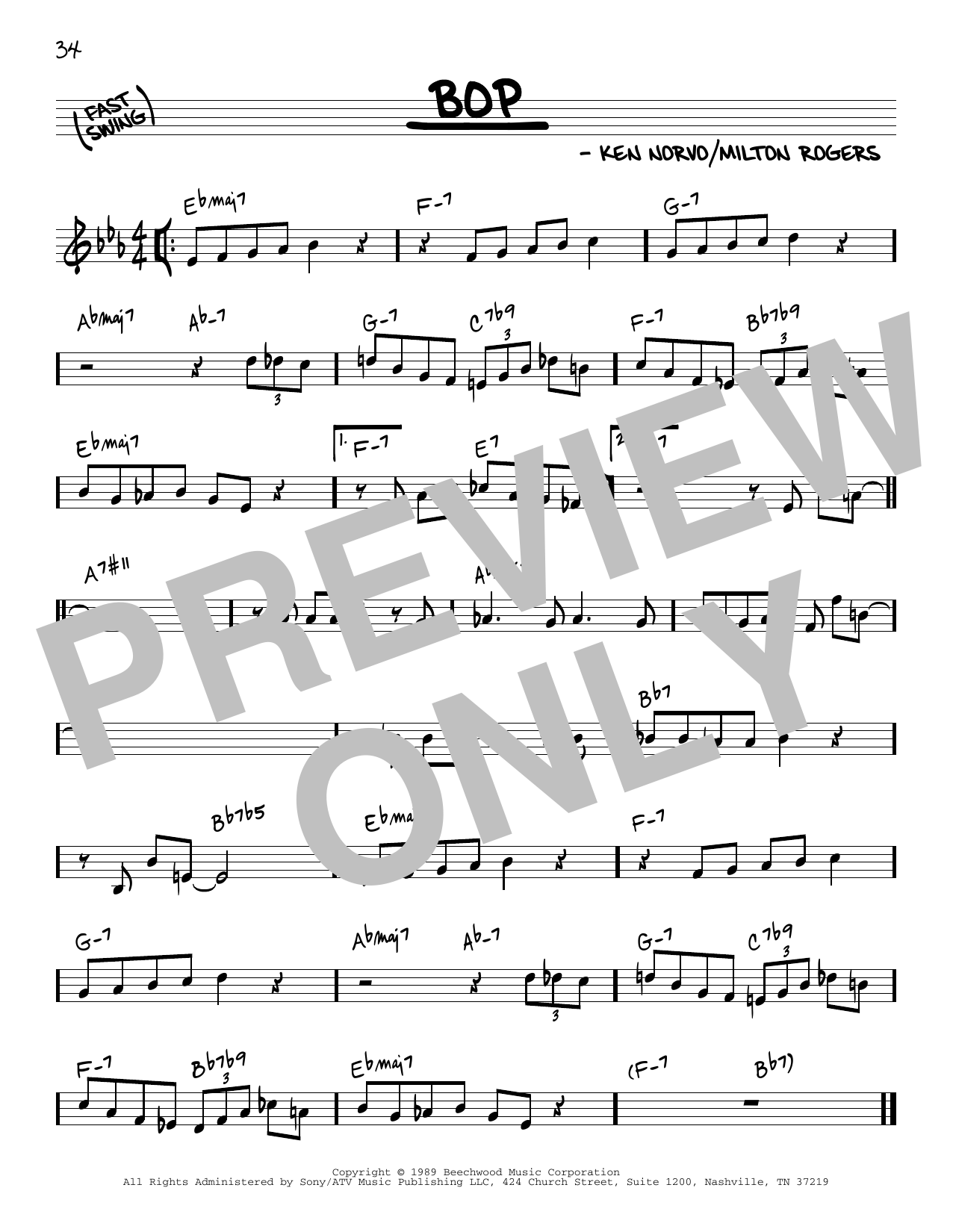 Red Norvo Bop Sheet Music