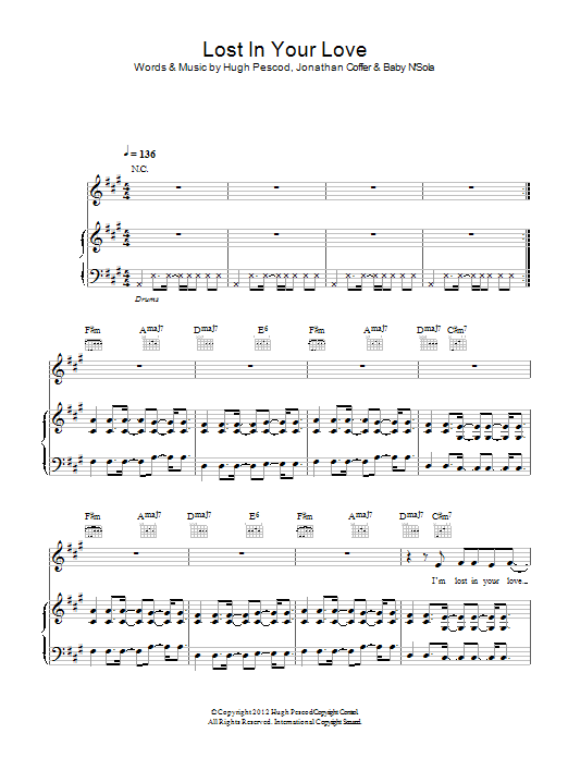 Redlight Lost In Your Love Sheet Music