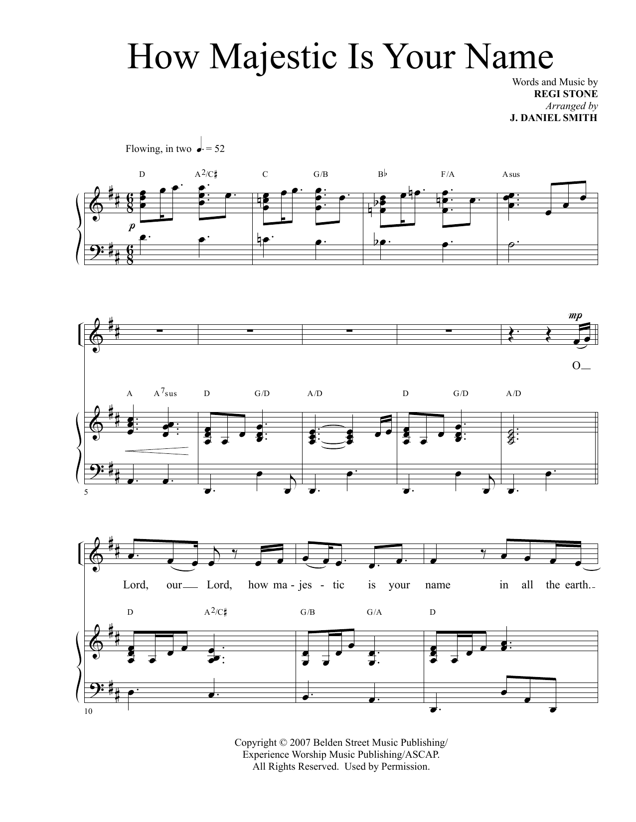 Regi Stone How Majestic Is Your Name (arr. J. Daniel Smith) Sheet Music