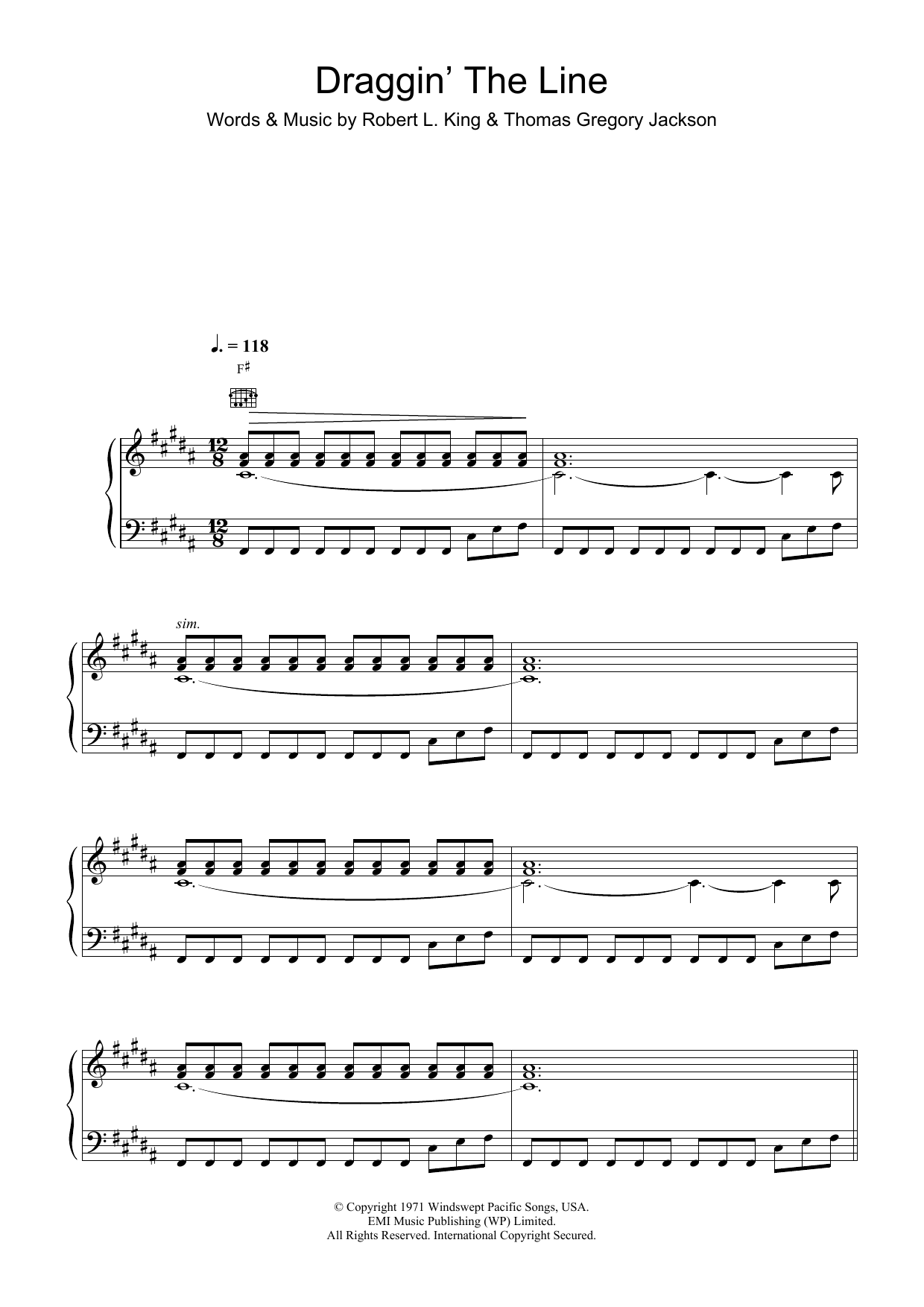 R.E.M. Draggin' The Line Sheet Music
