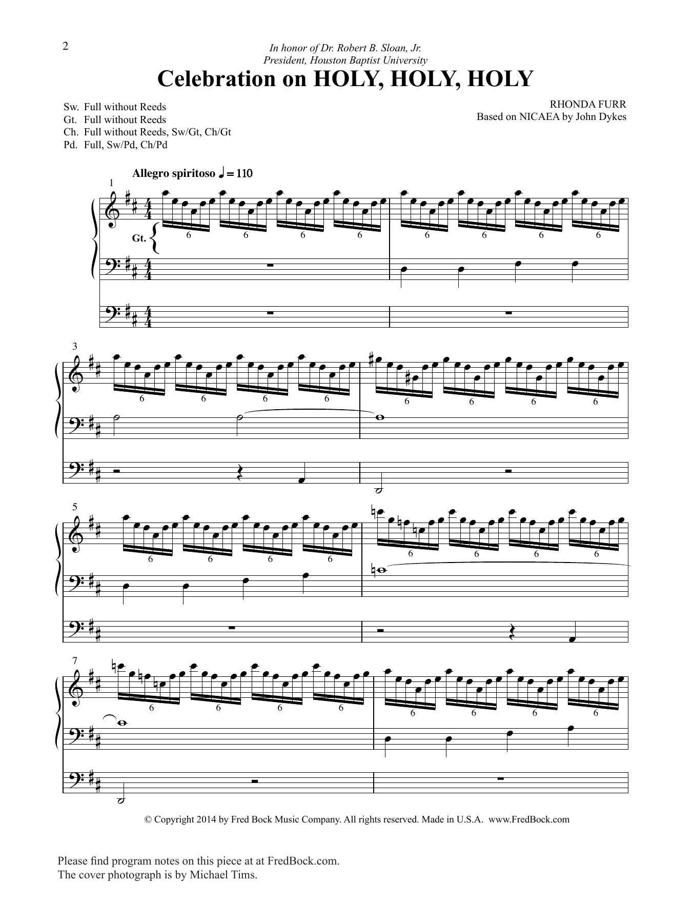 Rhonda Furr Celebration On Holy, Holy, Holy Sheet Music