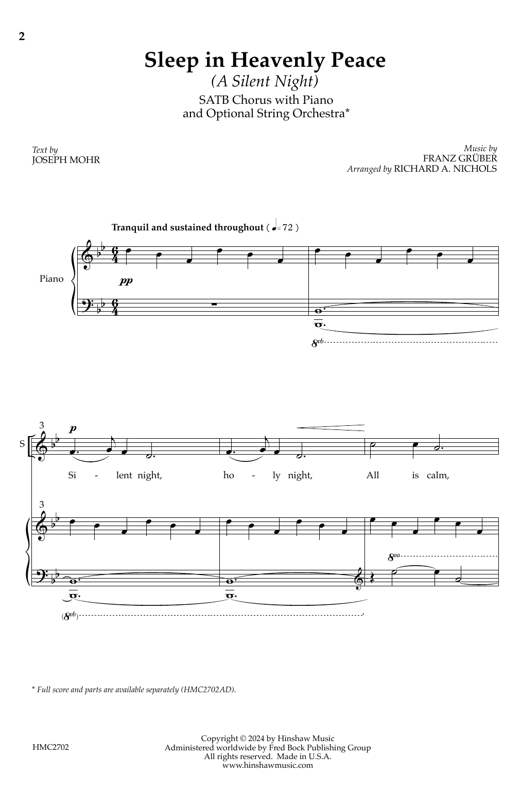 Richard A. Nichols Sleep In Heavenly Peace (A Silent Night) Sheet Music