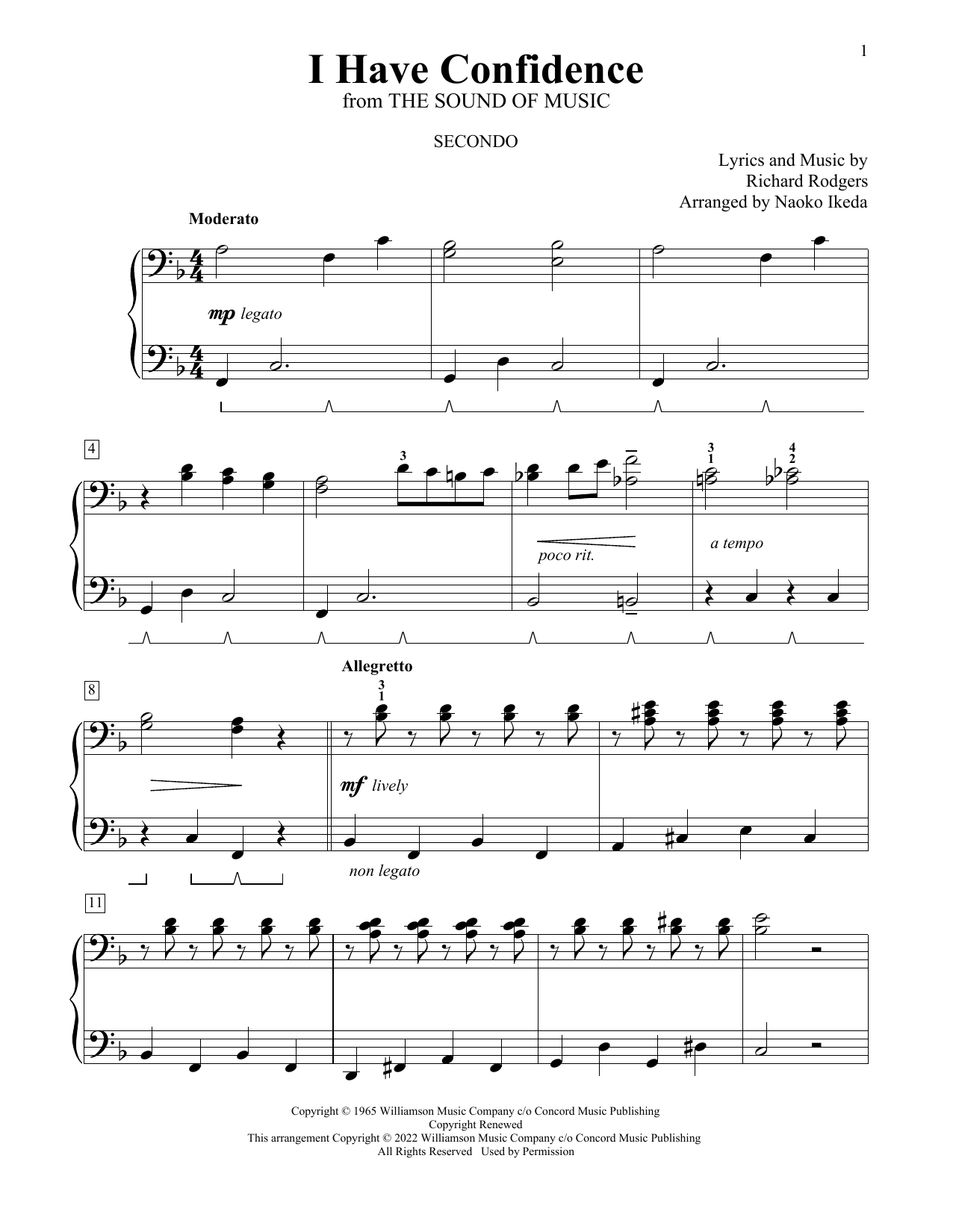Richard Rodgers I Have Confidence (from The Sound Of Music) (arr. Naoko Ikeda) Sheet Music