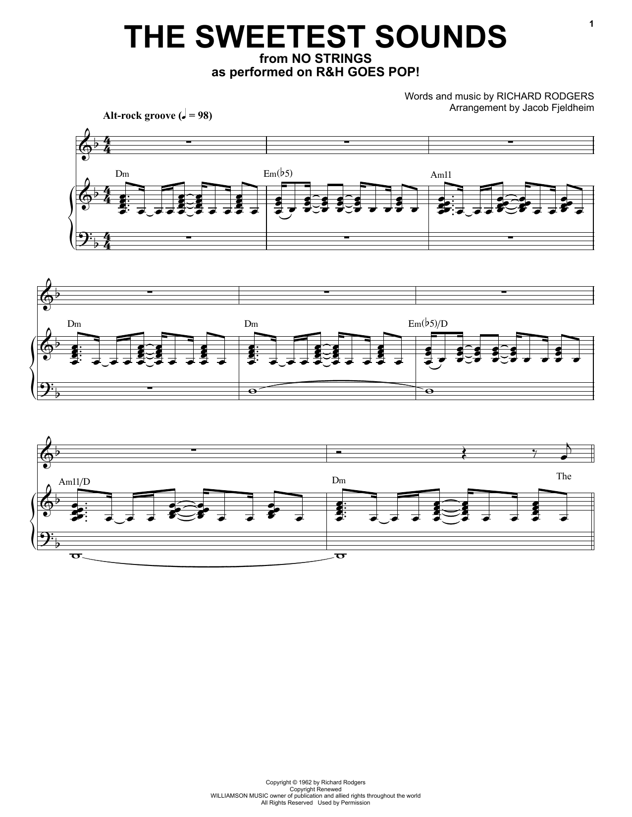 Richard Rodgers The Sweetest Sounds [R&H Goes Pop! version] (from No Strings) Sheet Music