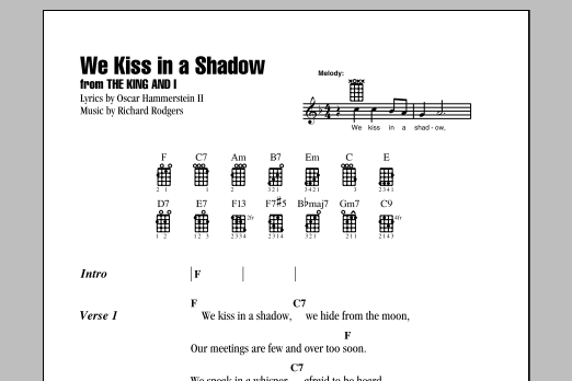 Richard Rodgers We Kiss In A Shadow Sheet Music