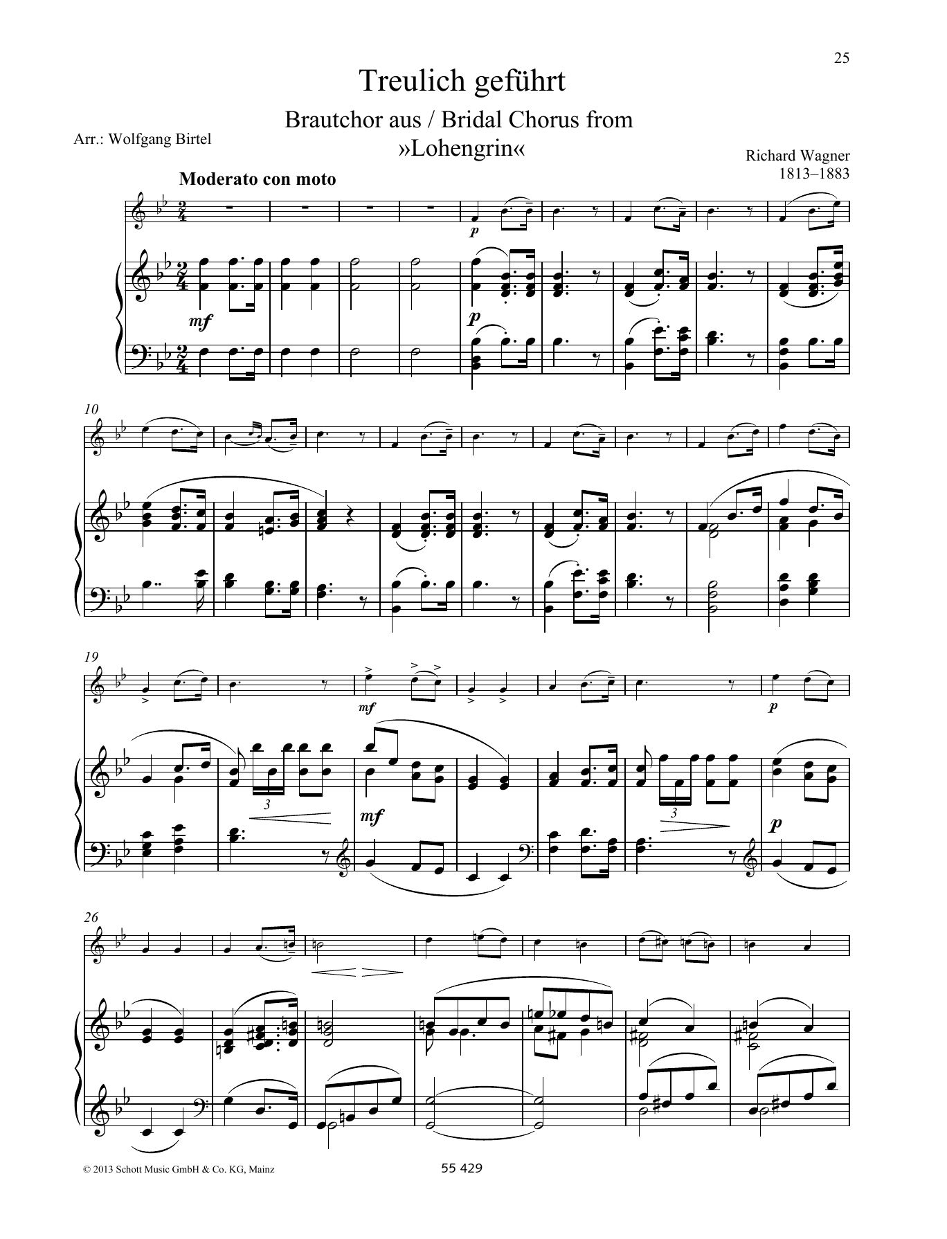 Richard Wagner Treulich geführt Sheet Music