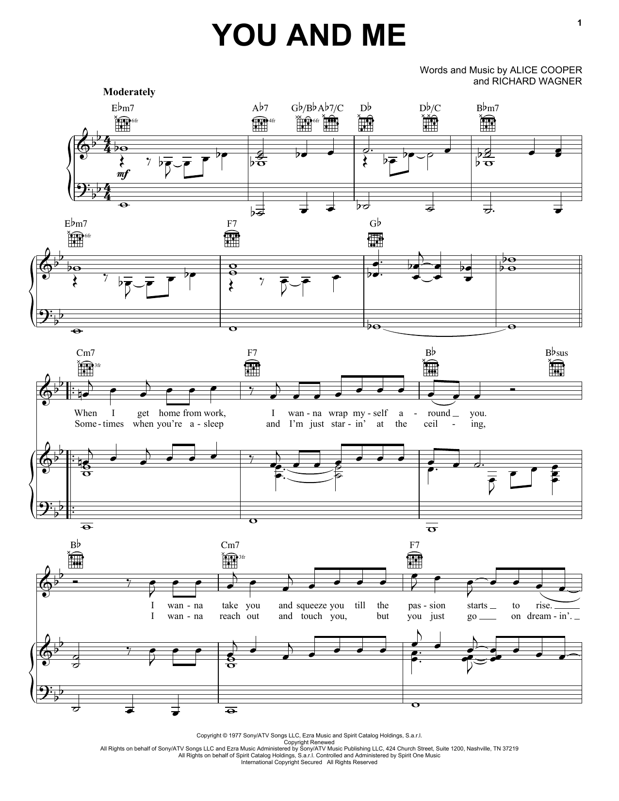 Richard Wagner You And Me Sheet Music