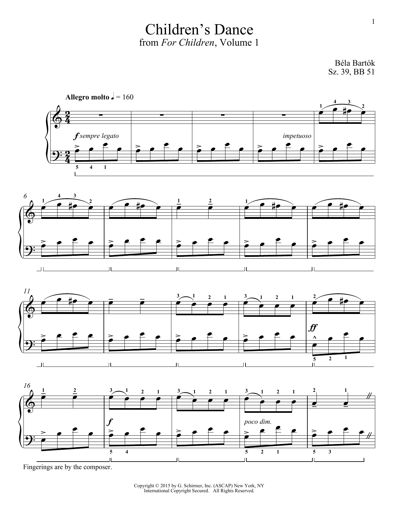 Richard Walters Children's Dance Sheet Music