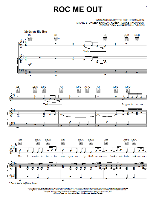Rihanna Roc Me Out Sheet Music