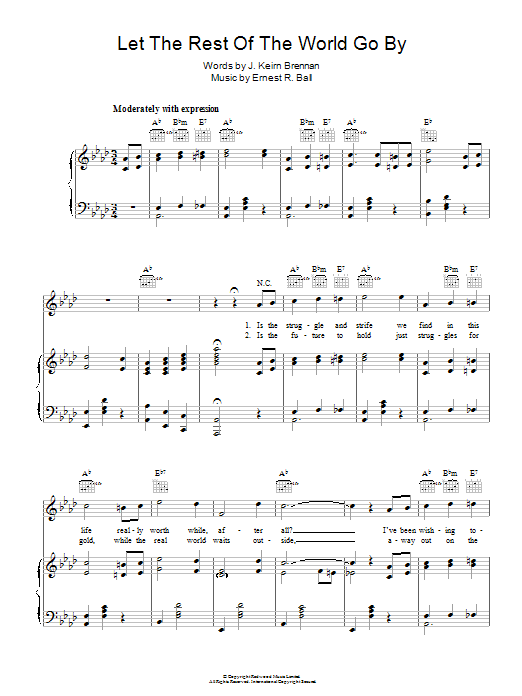 Ringo Starr Let The Rest Of The World Go By Sheet Music