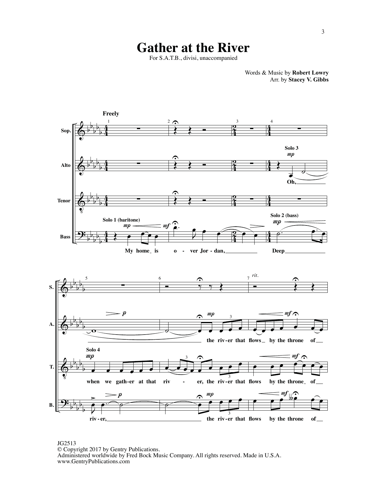Robert Lowry Gather at the River Sheet Music
