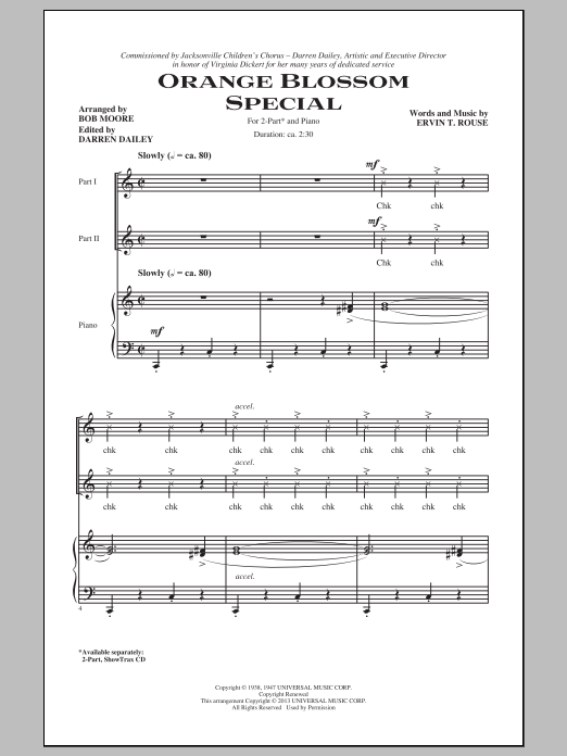 Robert Moore Orange Blossom Special Sheet Music