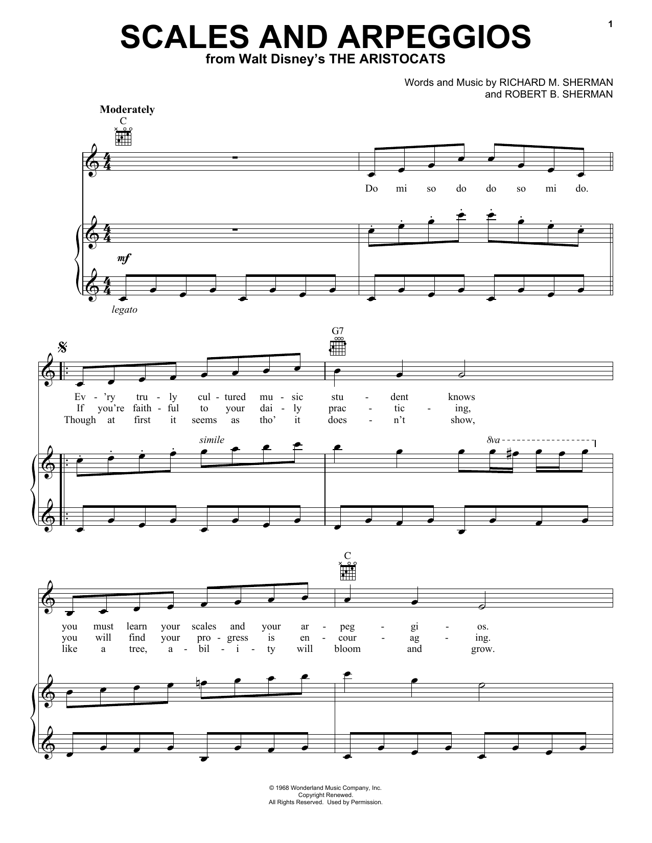 Sherman Brothers Scales And Arpeggios Sheet Music